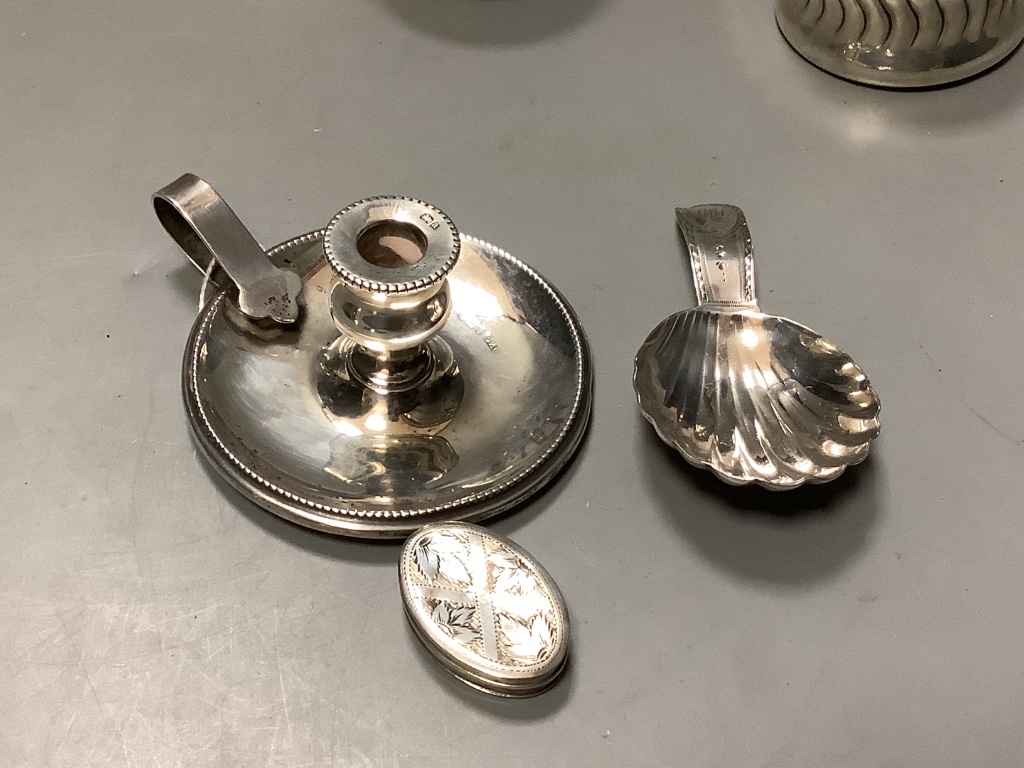 Miscellaneous small silver and other items, approx 13oz